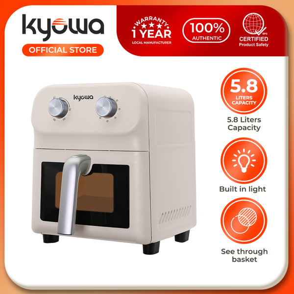 Kyowa 5.8 Liter Air Fryer - Ivory (K38353)