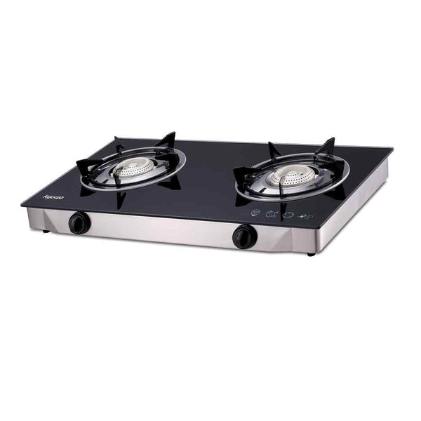 Gas Stove Glasstop 2-Burner CI (KW-3568)